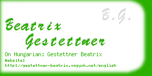 beatrix gestettner business card